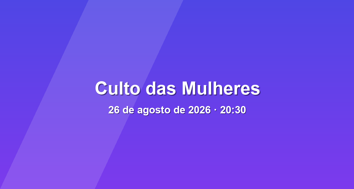 Culto das Mulheres