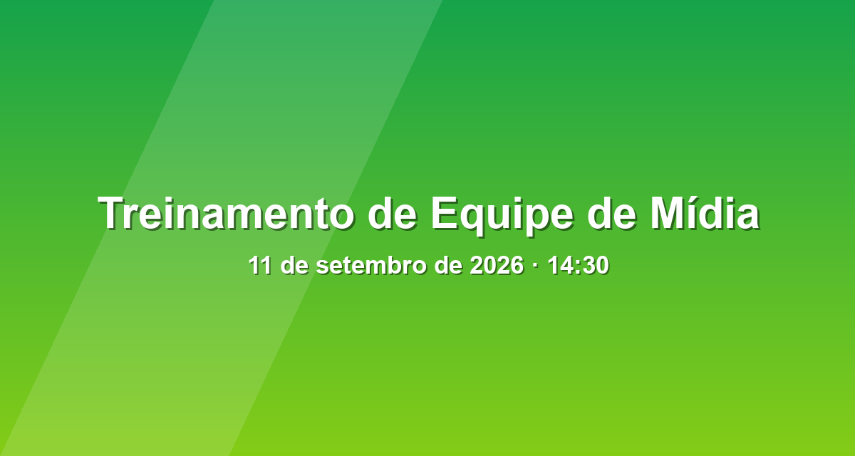 Treinamento de Equipe de Mídia