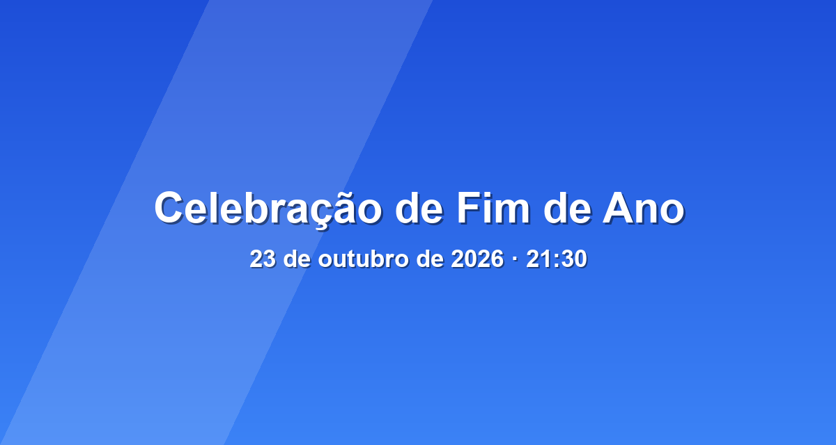 Celebração de Fim de Ano