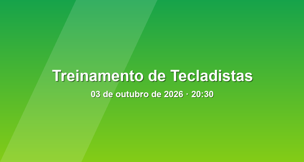 Treinamento de Tecladistas